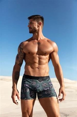 Cueca Boxer Estampa Digital Exclusiva Algodão (161C6) 