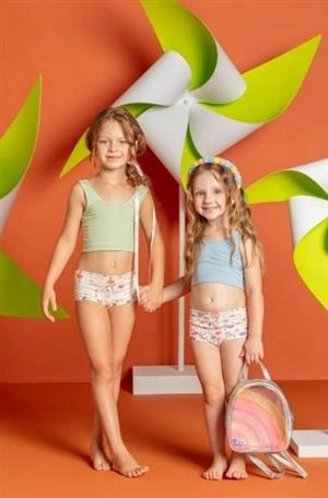 Calcinha Algodão Estampada Infantil (464C5) 