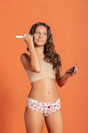 Calcinha Algodão Estampada Juvenil (964C5) 